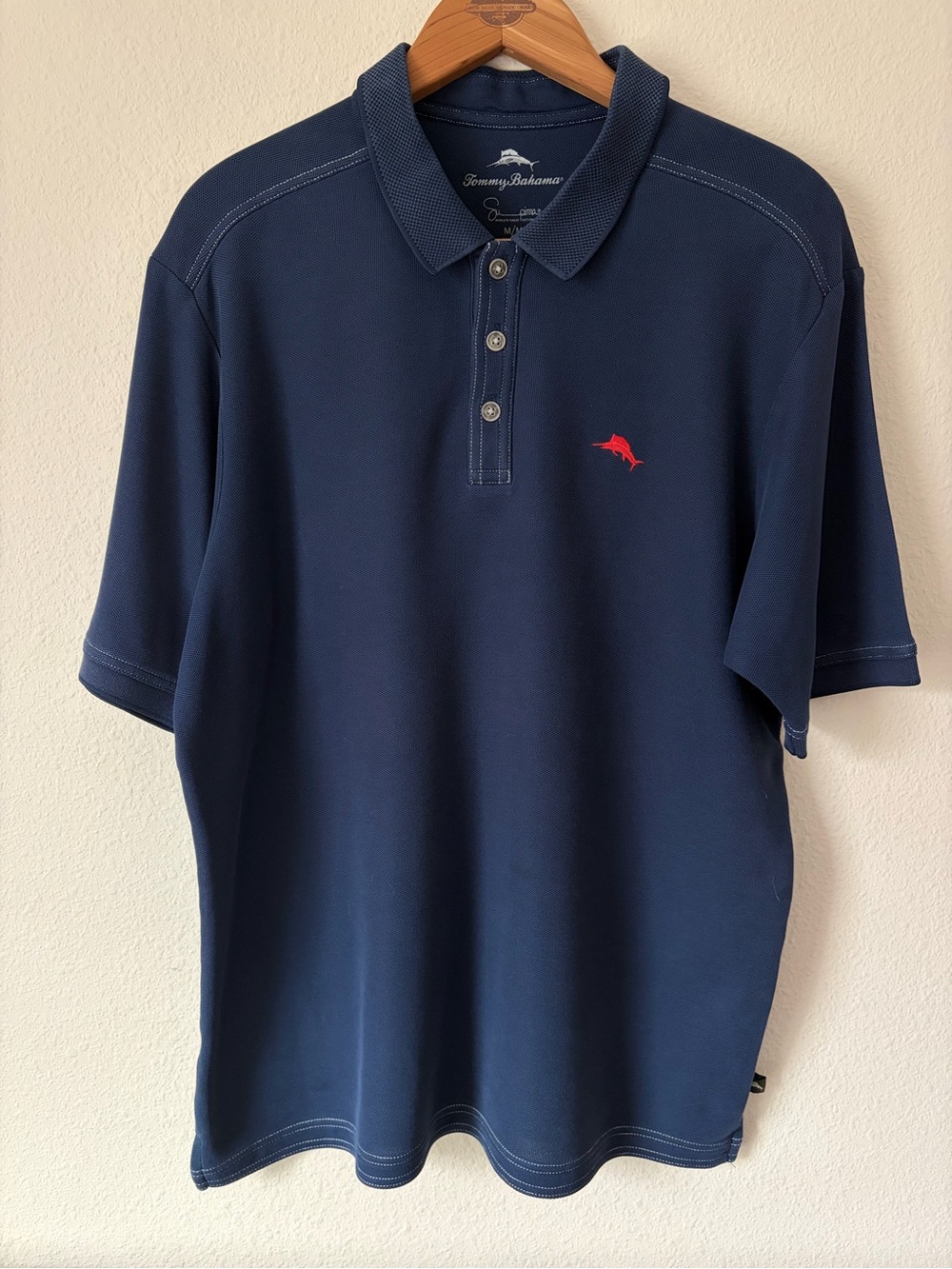 Tommy Bahama Men’s Navy Blue Emfielder Short Sleeve Polo Shirt Size Medium